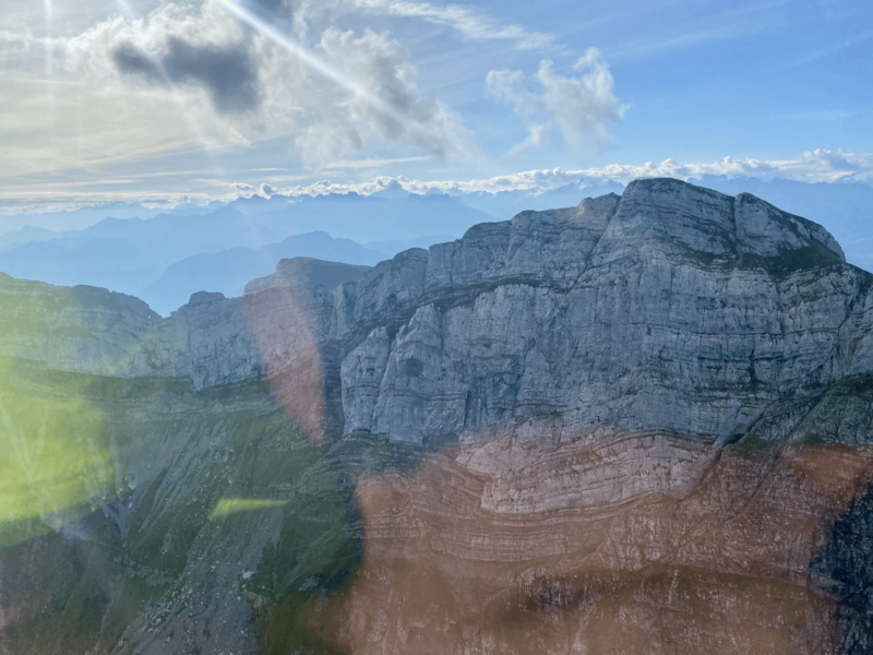 Gliding through mountain valleys